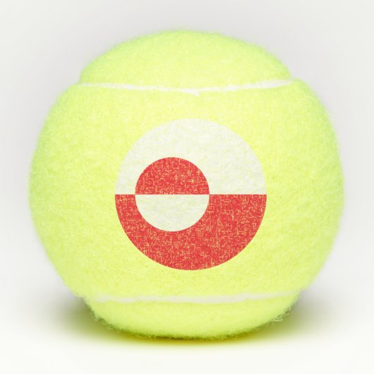 Balles De Tennis Drapeau du Groenland (Devant)