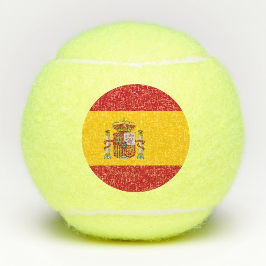 Balles De Tennis Drapeau Espagne (Devant)