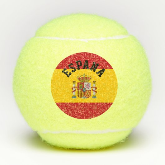 Balles De Tennis Drapeau espagnol Espagne personnalisé monogramme b (Devant)