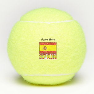 Balles De Tennis Drapeau espagnol personnalisé avec nom