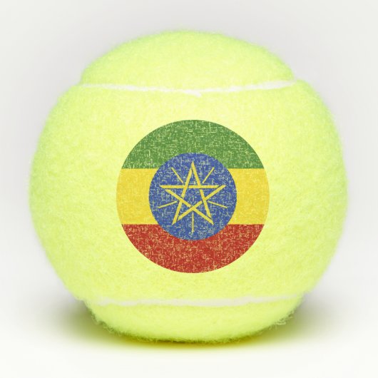 Balles De Tennis Drapeau éthiopien (Devant)