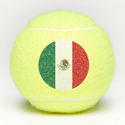 Balles De Tennis Drapeau Mexicain (Devant)
