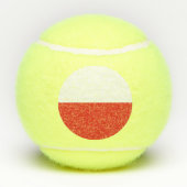 Balles De Tennis Drapeau polonais (Dos)