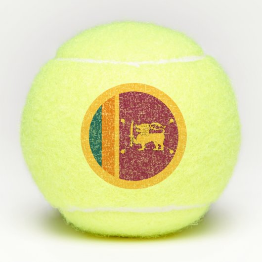 Balles De Tennis Drapeau Sri Lanka (Devant)