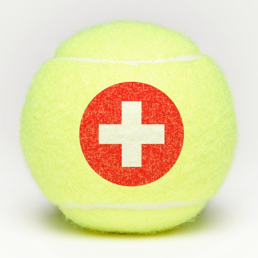 Balles De Tennis Drapeau Suisse (Devant)