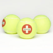 Balles De Tennis Drapeau suisse imprimé sur mesure jaune (Multiple)