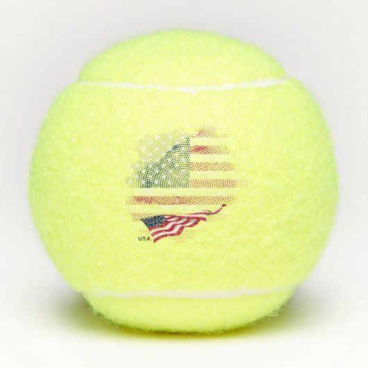 Balles De Tennis Drapeau USA (Devant)