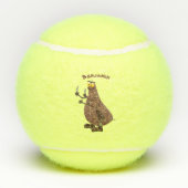 Balles De Tennis Drôle affamé pulette affamée dessin animé (Dos)