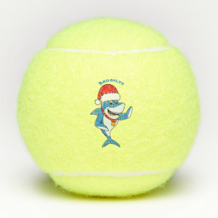 Balles De Tennis Drôle dessin animé de requin de Noël