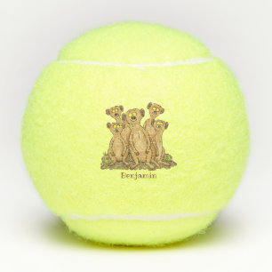 Balles De Tennis Drôle dessin de la famille meerkat