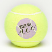 Balles De Tennis Drôle Embrasse Mon Ace Violet (Dos)