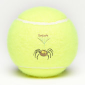 Balles De Tennis Drôle mignon dessin animé d'araignée moelleuse (Dos)