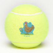 Balles De Tennis Drôle poulet rustique whimsical dessin animé (Dos)