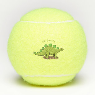 Balles De Tennis Drôle stegosaurus dinosaure dessin animé