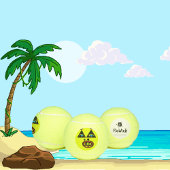 Balles De Tennis Drôle Visage