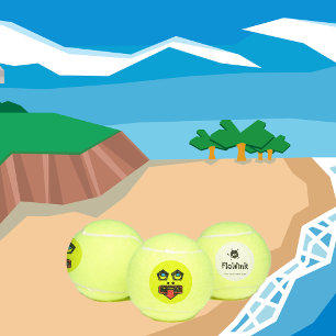 Balles De Tennis Drôle Visage