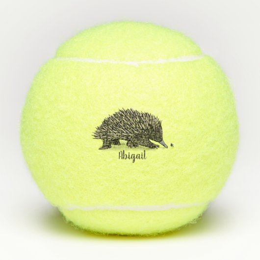Balles De Tennis Echidna mignonne avec dessin animé d'abeille (Devant)