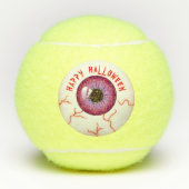 Balles De Tennis Éffrayant Bloodshot Eyeball Halloween heureux (Devant)