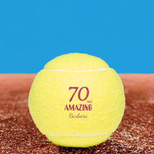 Balles De Tennis Elégant 70 et Incroyable Rose 70e Anniversaire