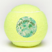 Balles De Tennis Élégant Dandelion Monogramme vert et blanc | (Devant)