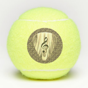 Balles De Tennis Elégant Golden Treble Clef Music Art