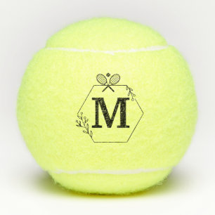 Balles De Tennis Élégant personnalisé monogramme personnalisé