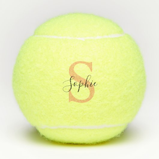Balles De Tennis Elegant Script Custom Name Personalized Gift (Devant)