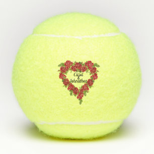 Balles De Tennis Élégante couronne de coeur des Feuilles de Roses r