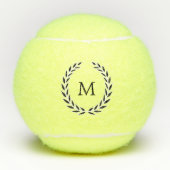 Balles De Tennis Élégante couronne Laurel avec monogramme (Devant)