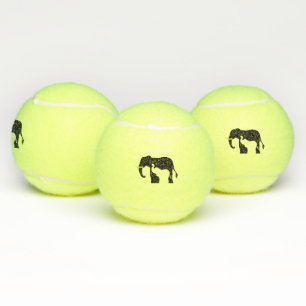 Balles De Tennis Eléphants noirs et blancs