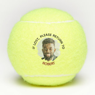 Balles De Tennis "En cas de perte, retournez à" Nom et photo person