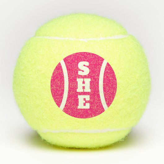 Balles de tennis en monogramme rose cadeau pour jo (Devant)