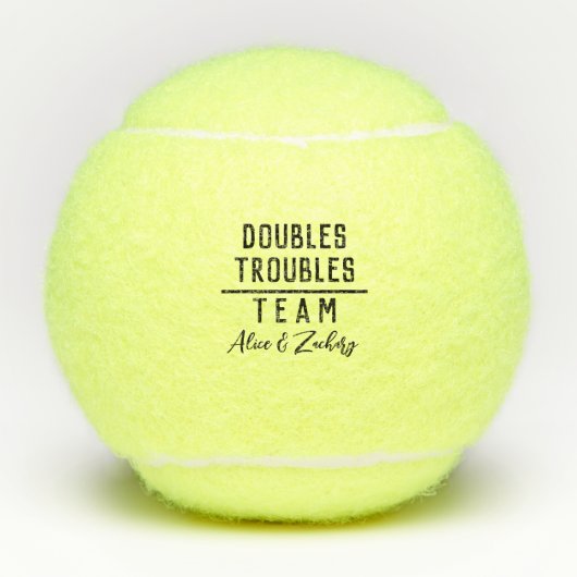 Balles De Tennis Équipe Doubles personnalisée (Devant)
