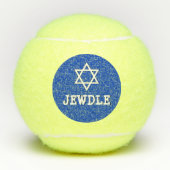 Balles De Tennis Étoile blanche bleue juive de Jewdle Hanoukka (Devant)