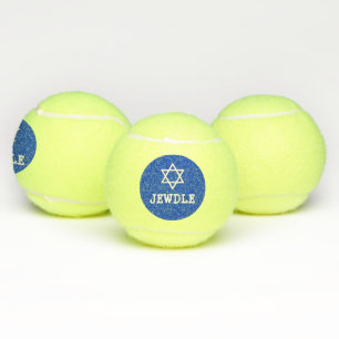 Balles De Tennis Étoile blanche bleue juive de Jewdle Hanoukka