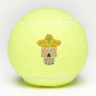 Balles De Tennis Fête mexicaine du crâne mort