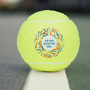 Balles De Tennis Feu d'artifice Patriotique Personnalisé 4 juillet 