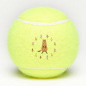Balles De Tennis Fleurs de marmotte et de tulipe mignonnes (Dos)