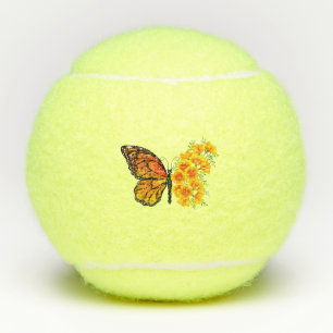 Balles De Tennis Flower Butterfly with Yellow California Poppy
