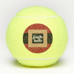 Balles De Tennis Funny Christmas Père Noël Suit Belt Jingle<br><div class="desc">Drôle thème de Noël nouveauté ballons de tennis avec le Santa Claus Suit Buckle et texte personnalisé lisant "Jingle Balls",  parfait pour un baiser de Père Noël pour le joueur de tennis qui a tout ...  y compris un humour un peu grossier et enfantin !</div>