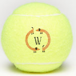 Balles De Tennis Funny Dachshund Saucisse Chien Monogramme<br><div class="desc">Dachshund mignon et drôle,  chiens de saucisse ou chiens plus vierges en mouvement perpétuel. Customiser en modifiant ou en supprimant l'initiale.</div>