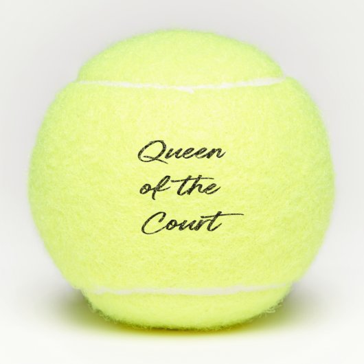 Balles De Tennis Funny Queen of the Court Script moderne (Devant)