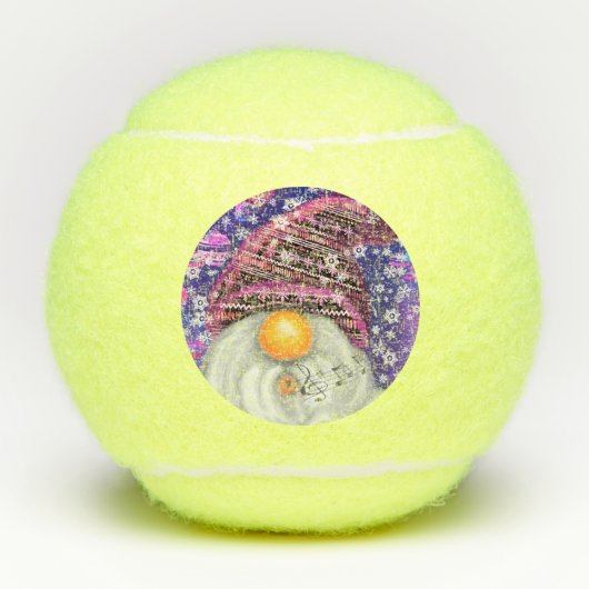 Balles de Tennis Gnome de Noël (Devant)