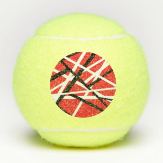 Balles De Tennis Graphisme Rouge, Noir et Blanc