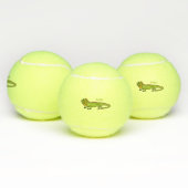 Balles De Tennis Happy green iguana cartoon (Multiple)