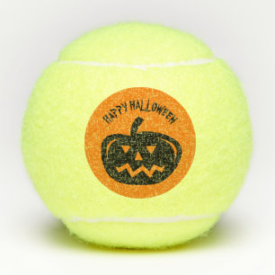 Balles De Tennis Happy Halloween citrouille de la tête sculptée b