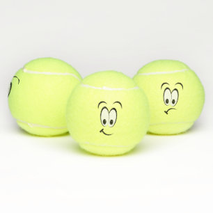 BALLES DE TENNIS HEUREUSEMENT MAUVAIS VISAGE DE DESSIN