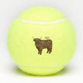 Balles De Tennis Highland cow (Dos)