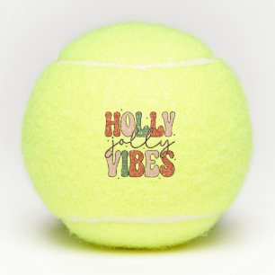 Balles De Tennis Holly Jolly Vibes Retro Noël