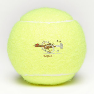 Balles De Tennis Illustration amusante de poulet cool